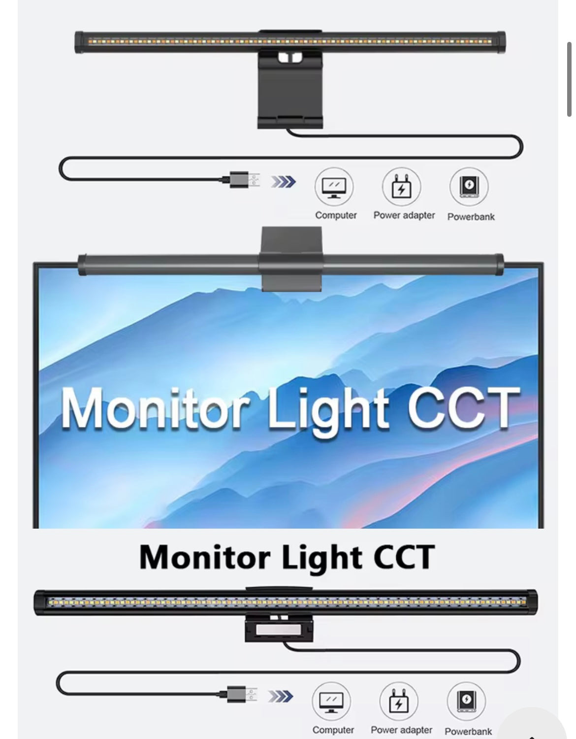 Barre LED RGB pour écran - Ambiance lumineuse USB