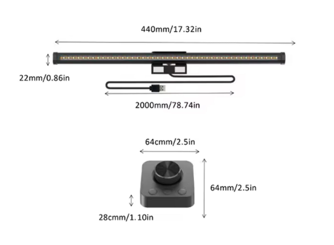Barre LED RGB pour écran - Ambiance lumineuse USB