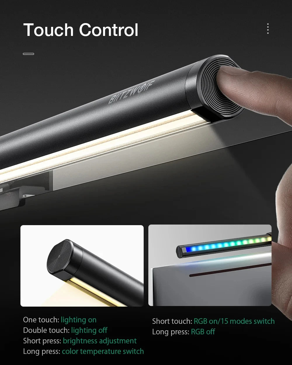 Lampe LED Suspendue Tactile & Télécommandée RGB